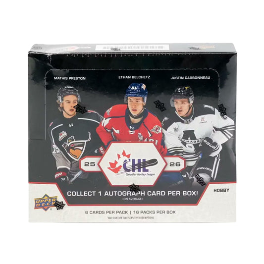 2025-26 Upper Deck CHL Hockey Hobby Box sealed
