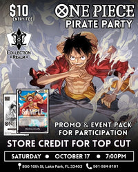 One Piece TCG Pirate Party – October 17, 2026 (Saturday 7PM)