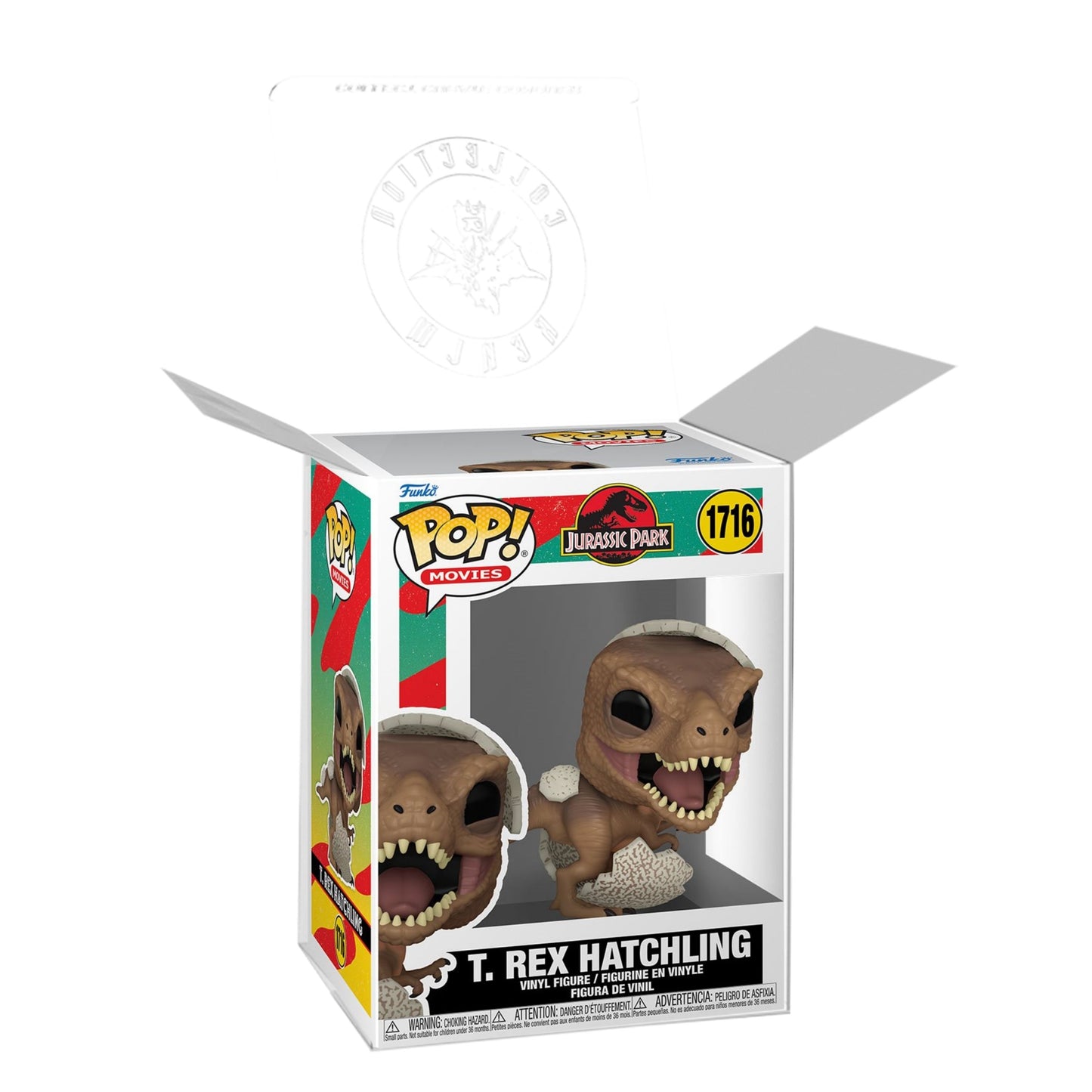 T. Rex Hatchling Funko Pop! Movies Jurassic Park - Approx. 3 1/4" Collectible Vinyl Figure #1716 with Display Box Protector Case