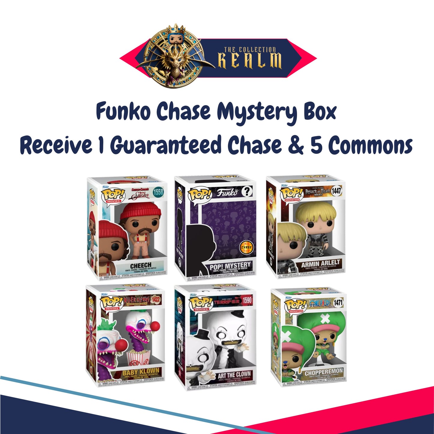 Funko Starter Collector Mystery Box Chase - Includes 6 Random Pops (5 Common, 1 Chase)