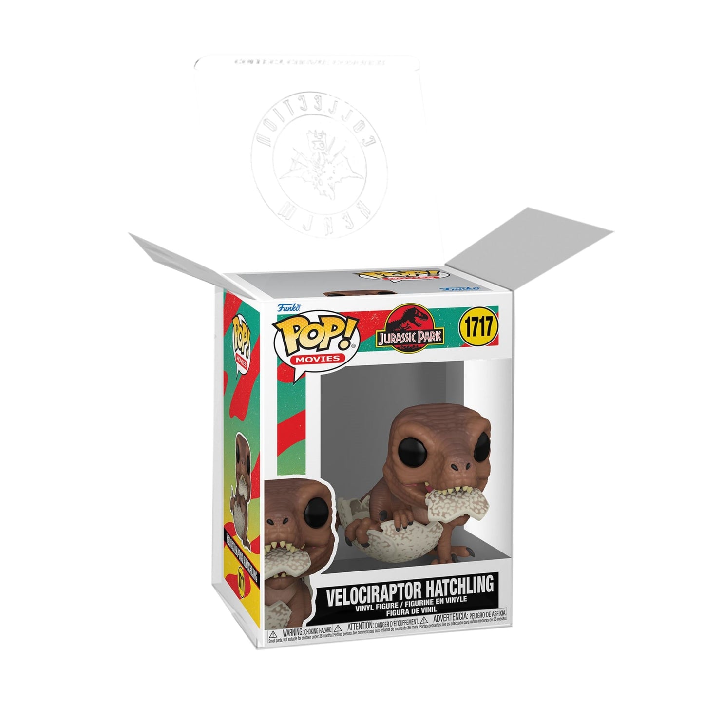 Velociraptor Hatchling Funko Pop! Movies Jurassic Park - Approx. 2 1/2" Collectible Vinyl Figure #1717 with Display Box Protector Case