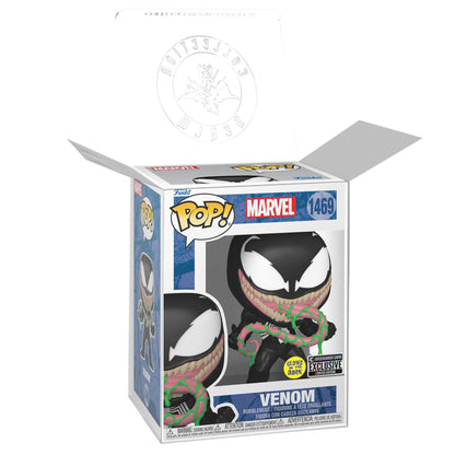 Venom with Ooze Funko Pop! Marvel - Glows In The Dark  Entertainment Earth Exclusive Limited Edition - Approx. 4 1/2" Collectible Vinyl Figure #1469 with Display Box Protector Case