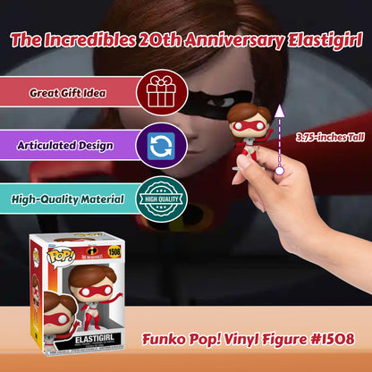 Elastigirl Funko Pop! The Incredibles 20th Anniversary - Approx. 4" Collectible Vinyl Figure #1508 with Display Box Protector Case