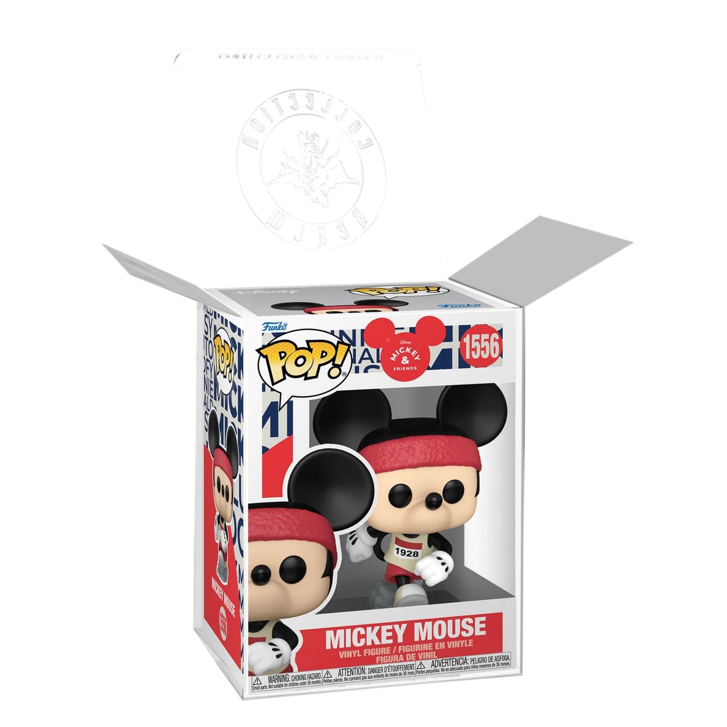 Mickey Mouse (Runner) Funko Pop! Disney Mickey and Friends - Approx. 3 3/4" Collectible Vinyl Figure #1556 Bundled with Display Box Protector Case
