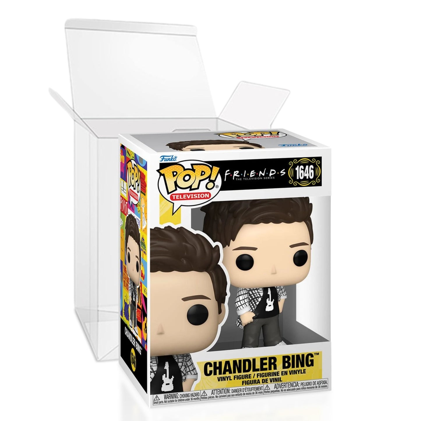 Chandler Bing Flashback Funko Pop! Television F.R.I.E.N.D.S Series - Approx. 4 1/2" Collectible Vinyl Figure #1646 with Window Display Box