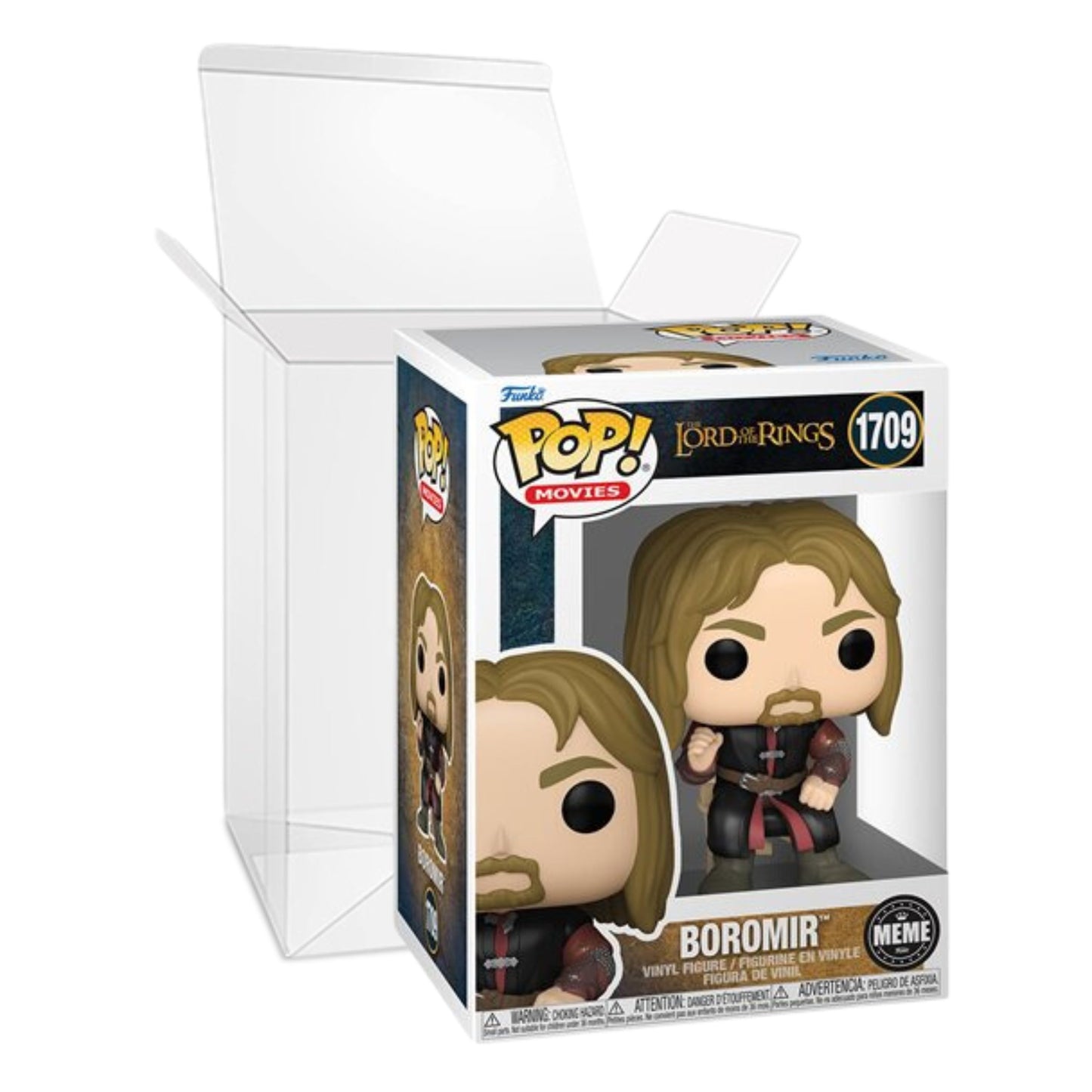 Boromir Meme Funko Pop! Movies: The Lord of the Rings - Approx. 3 1/2" Collectible Vinyl Figure #1709 with Display Box Protector Case