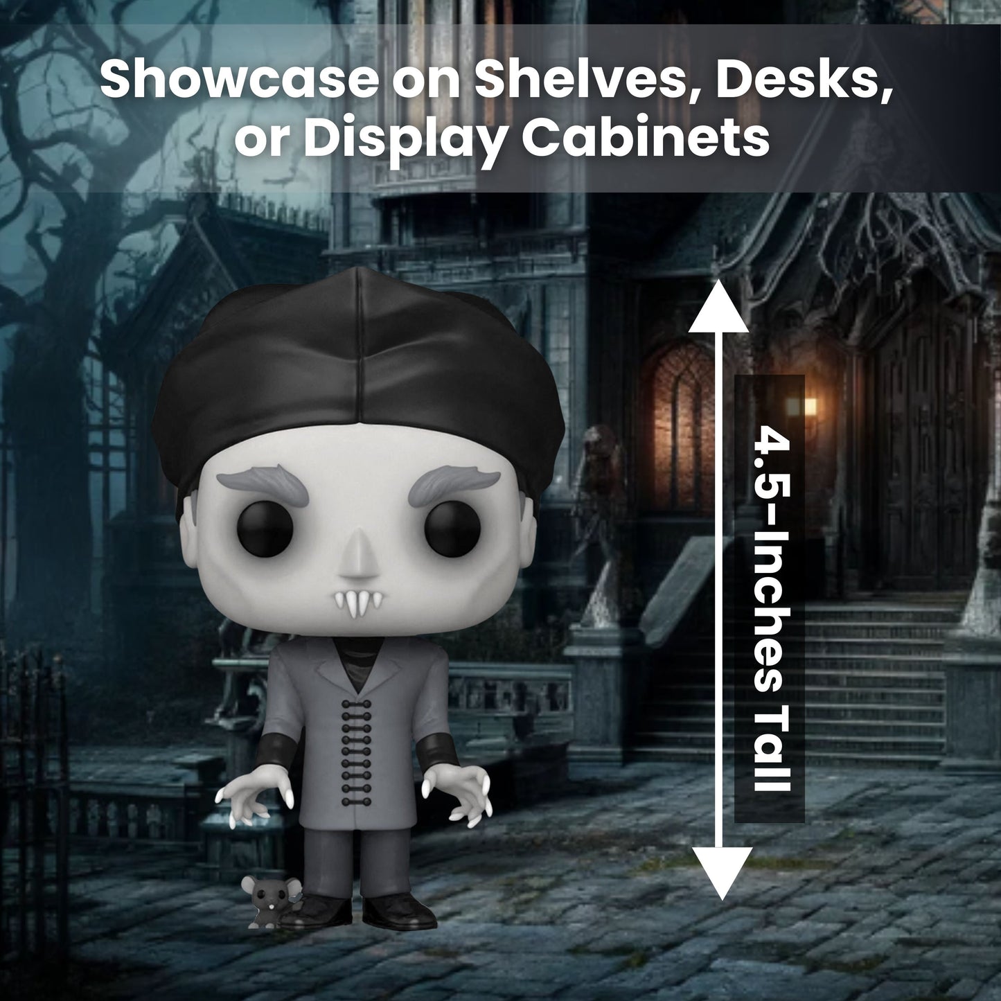 Count Orlok Funko Pop! Movies: Nosferatu A Symphony of Terror - B&W Chase Limited Edition Horror Collectible Vinyl Figure #1267 with Display Box Protector Case