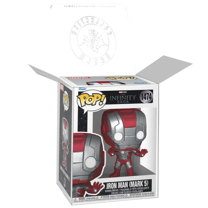 Iron Man (Mark 5) Funko Pop! Marvel Studios MCU Archives The Infinity Saga - Approx. 4" Collectible Vinyl Figure #1474 Bundled with Display Box Protector Case