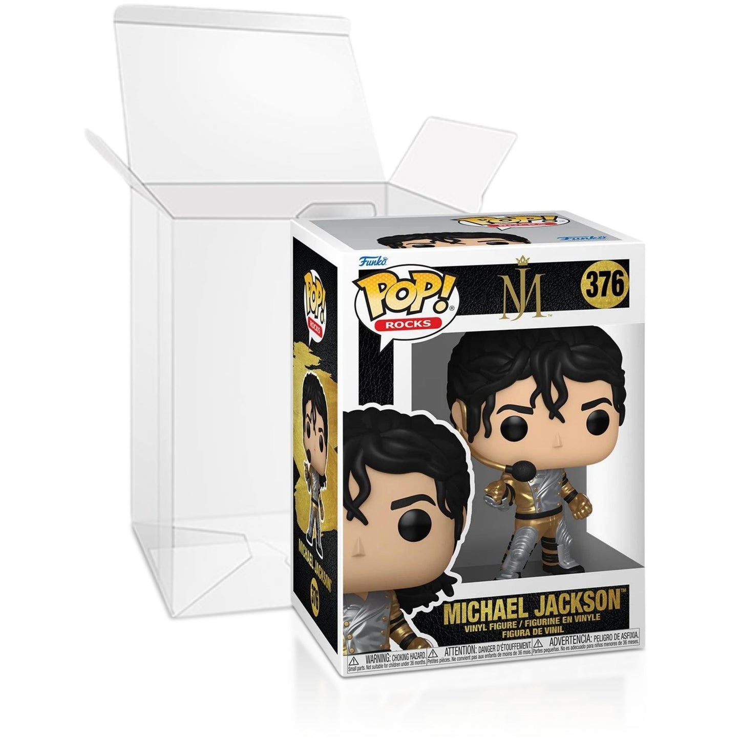 Michael Jackson (Armor) Funko Pop! Rocks MJ - Approx.3 3/4" Collectible Vinyl Figure #376 with Display Box Protector Case