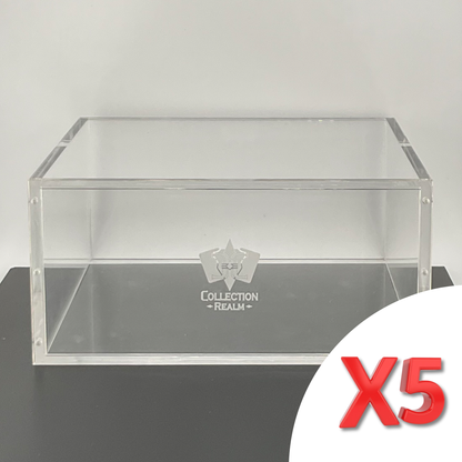 Collection Realm Japanese One Piece Booster Box Acrylic Display Case 5-Pack – Stackable, Protective, UV-Resistant, Keeps Trading Cards & Collectibles Safe (PRE-ORDER APRIL 2026)
