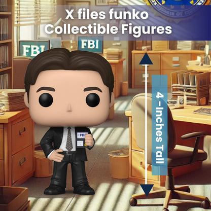 Fox Mulder Funko Pop! Television: The X-Files - Sci-Fi TV Series Character - Approx. 4" Collectible Vinyl Figure #1614 in Window Display Box