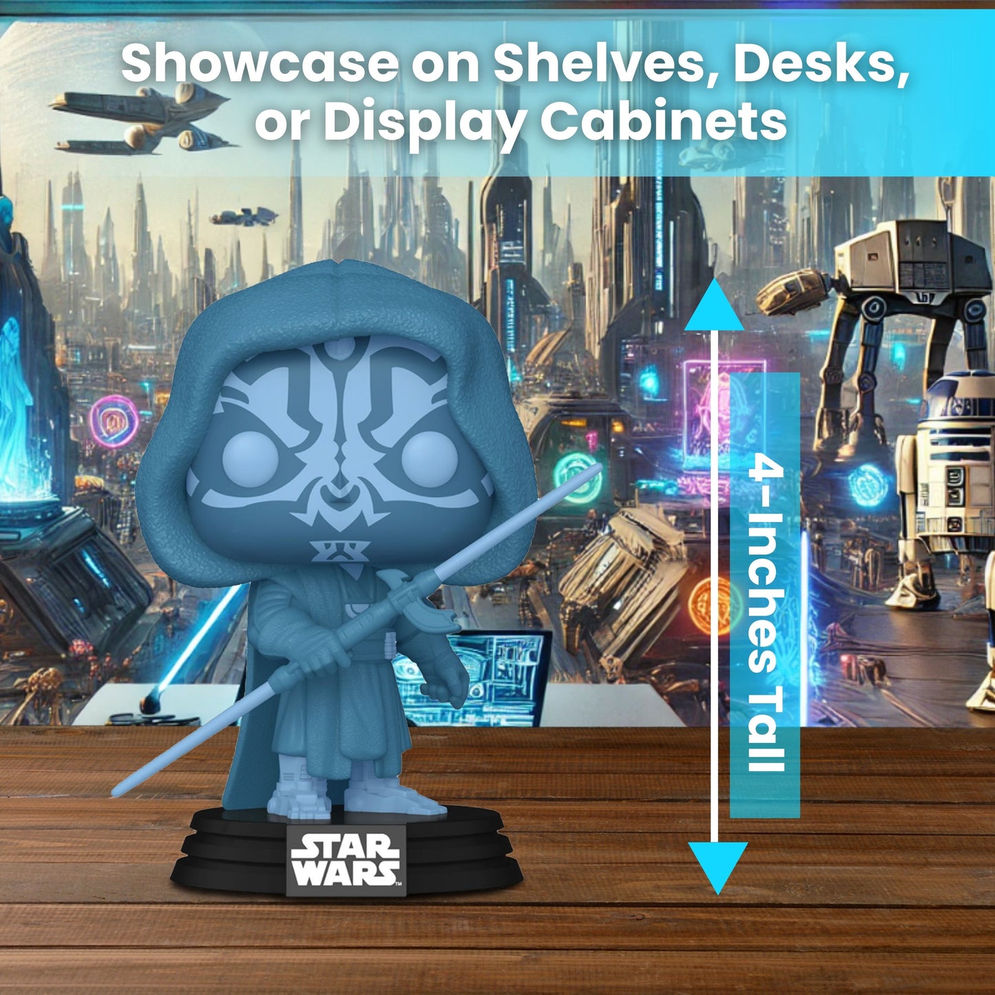 Darth Maul Funko Pop! Star Wars - Specialty Series Limited Edition - Collectible Glows In The Dark Vinyl Figure #740 with  Display Box Protector Case