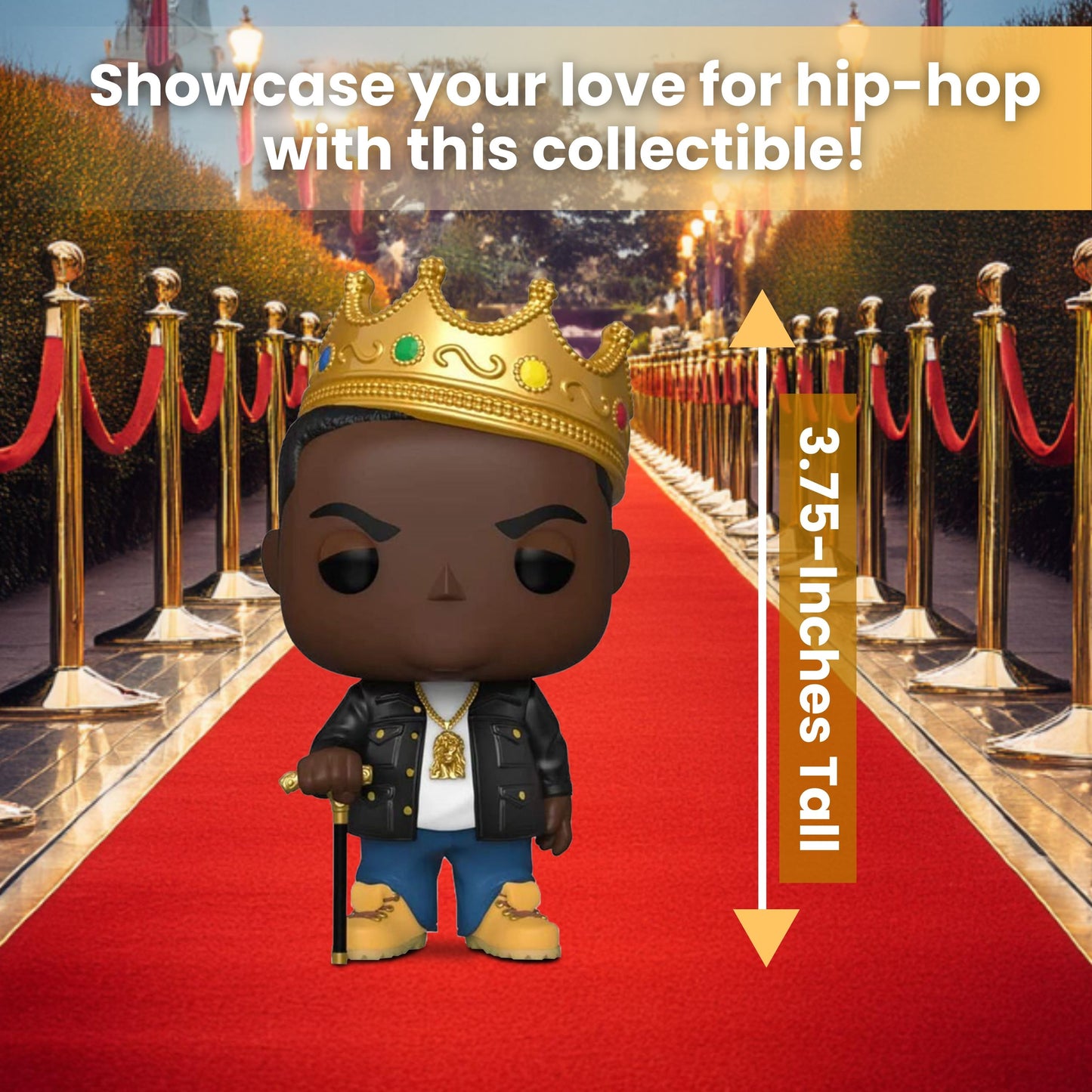 Notorious B.I.G with Crown Funko Pop! Rocks - Approx. 3 3/4" Hip-Hop Icon Collectible Vinyl Figure #77 with Display Box Protector Case