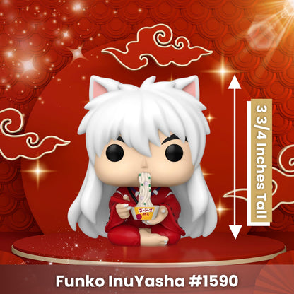 Inuyasha (Eating) Funko Pop! Animation - Approx.3 3/4" Collectible Vinyl Figure #1590 with Display Box Protector Case