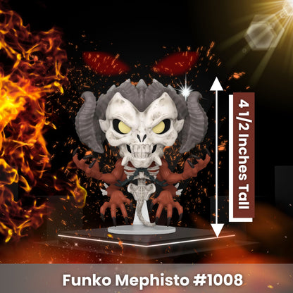 Mephisto Funko Pop! Games Diablo IV - Approx. 4 1/2" Collectible Prime Evil Vinyl Figure #1008 with Display Box Protector Case