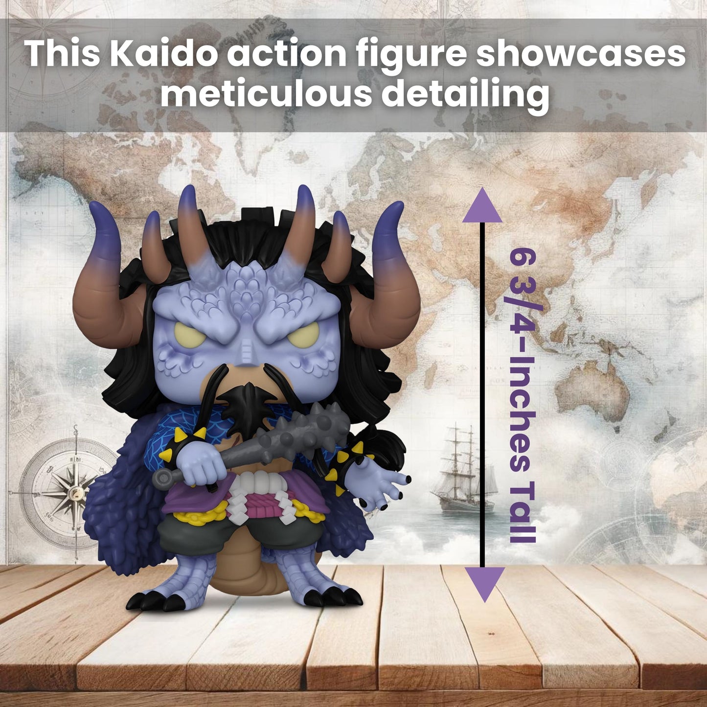 Kaido Man Funko Pop! Animation: One Piece - Super Sized Pop! Beast Form - Collectible Vinyl Figure #1624 with Window Display Box