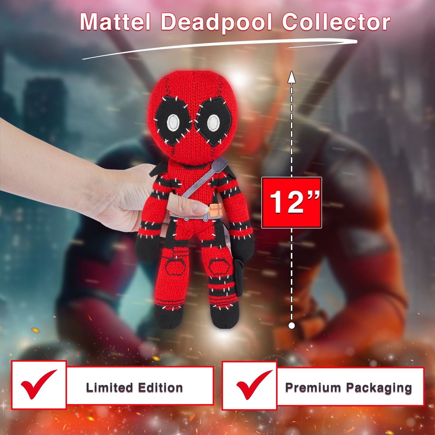 Deadpool Collector 12" Plush - Mattel Entertainment Earth Exclusive Limited Edition