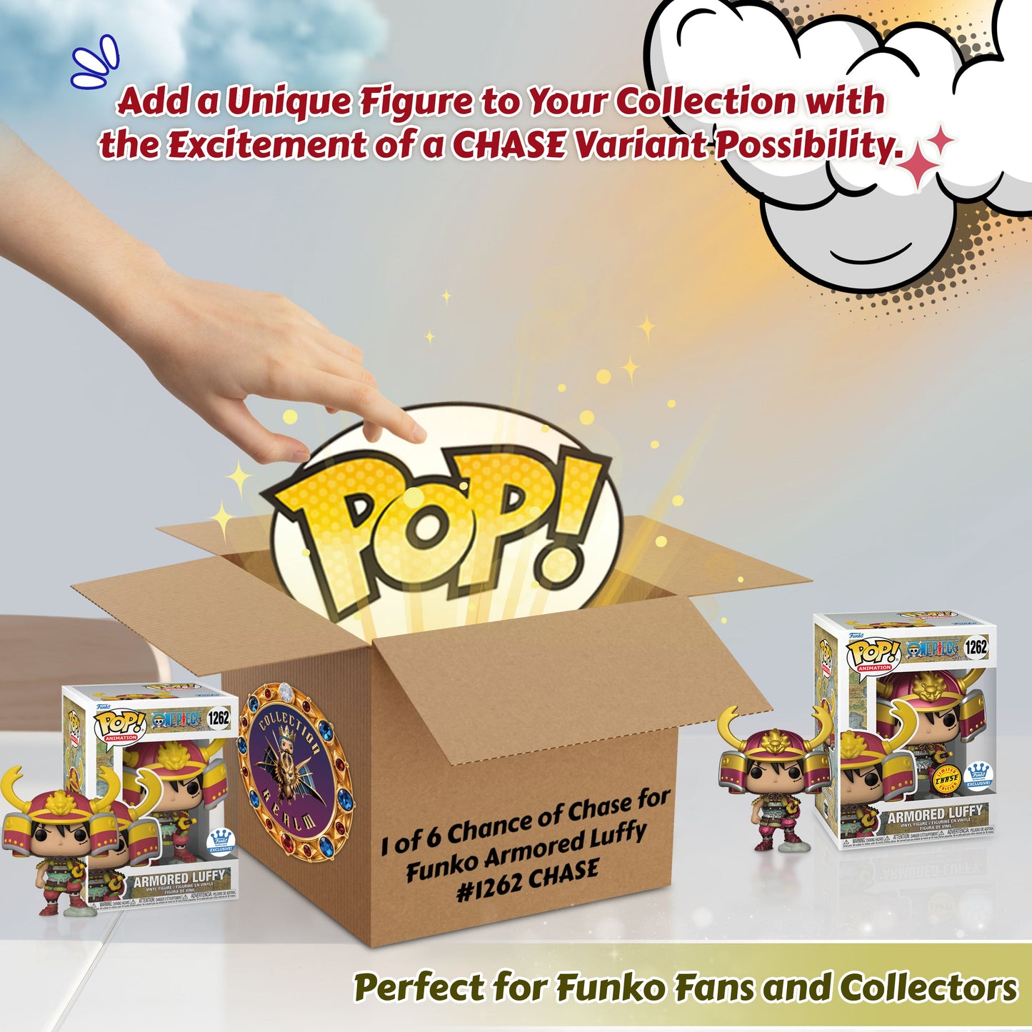 Armored Luffy #1262 Funko Pop! Animation: One Piece - 1 in 6: CHANCE OF CHASE - Collectible Vinyl Figure with Window Display Box