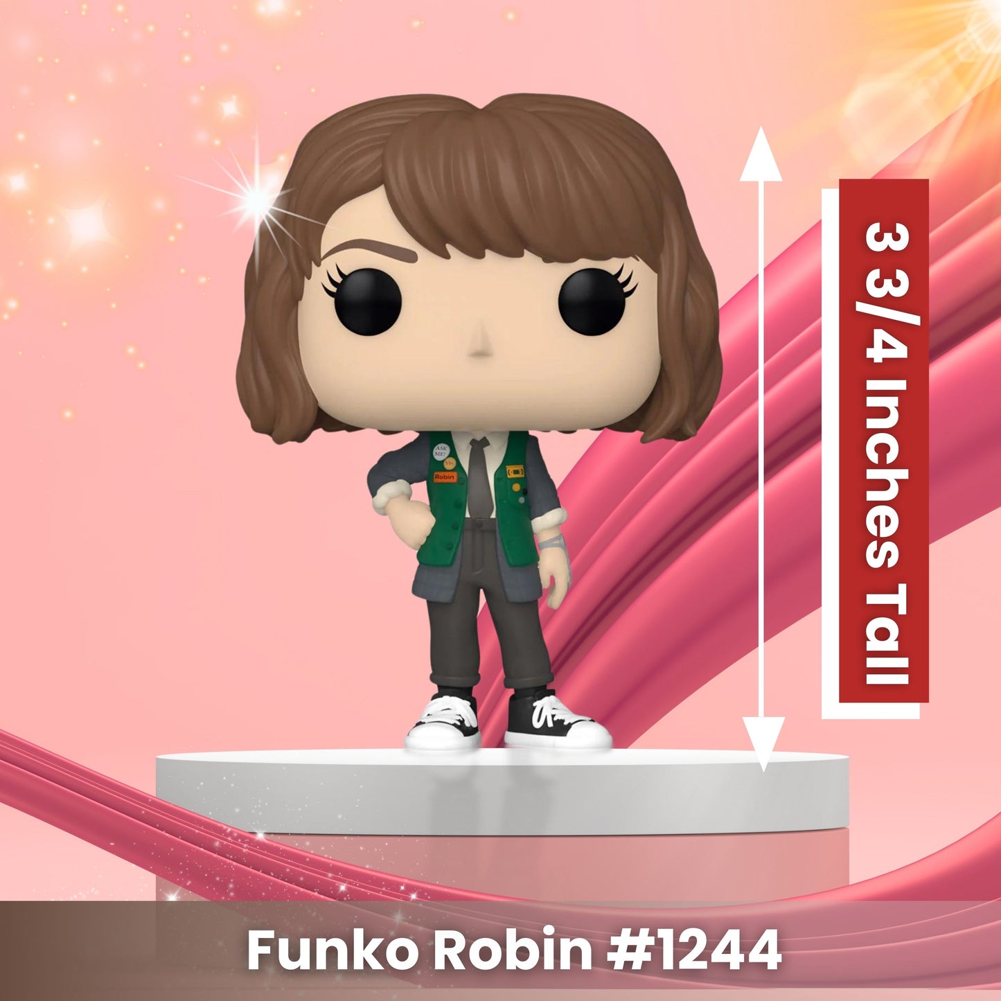 Robin Funko Pop! Television: Stranger Things  - Approx. 3 3/4" Collectible Vinyl Figure #1244 with Display Box Protector Case