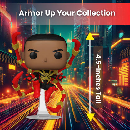 Miles Morales Iron Spider Funko Pop! Marvel Spider-Man Comics - Approx. 4 1/2" Collectible Chase Limited Edition Vinyl Figure #1448 with Display Box Protector Case
