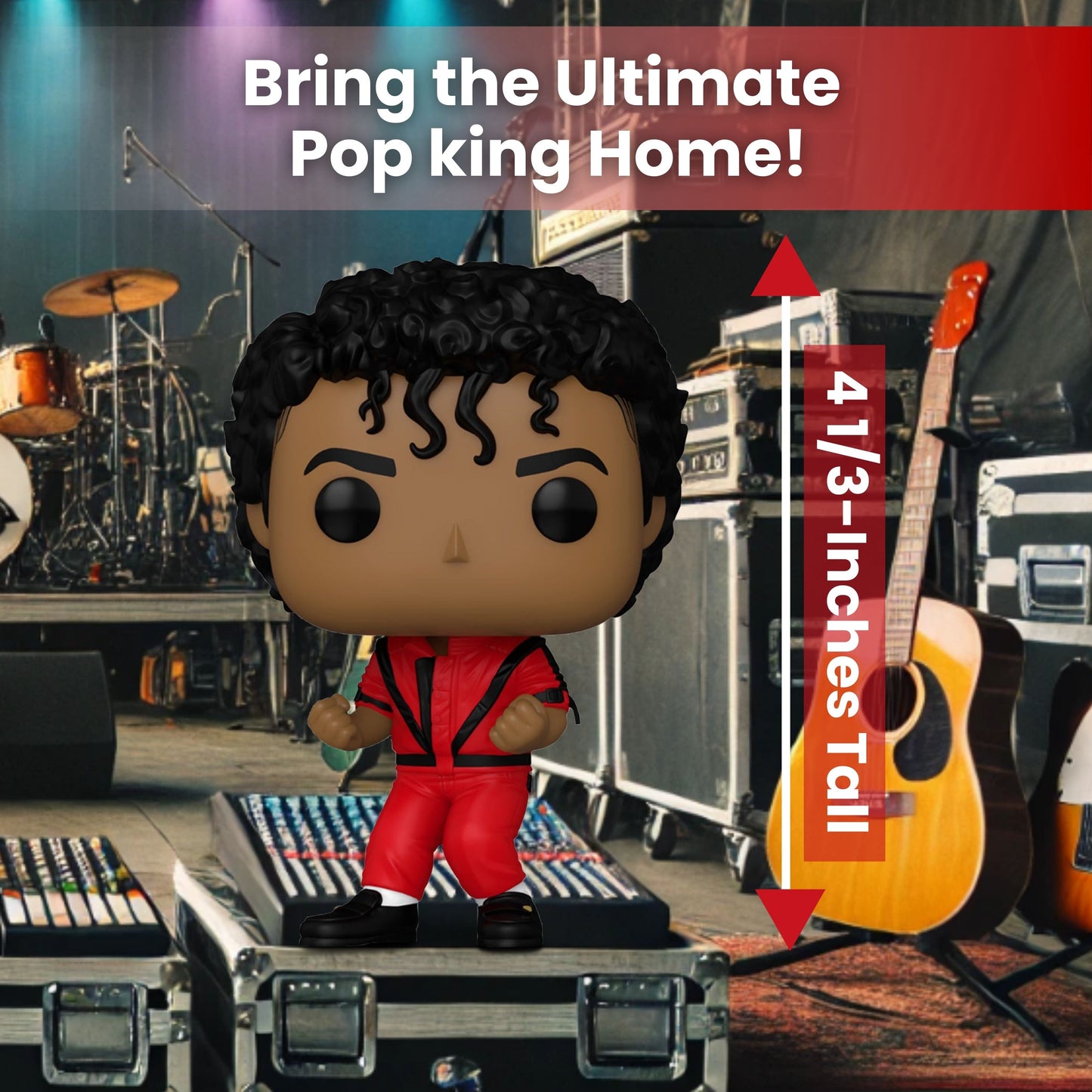 Michael Jackson Thriller Funko Pop! Rocks MJ - Iconic Pop Legend with Signature Dance Moves - Approx. 4 1/4" Collectible Vinyl Figure #359 with Display Box Protector Case