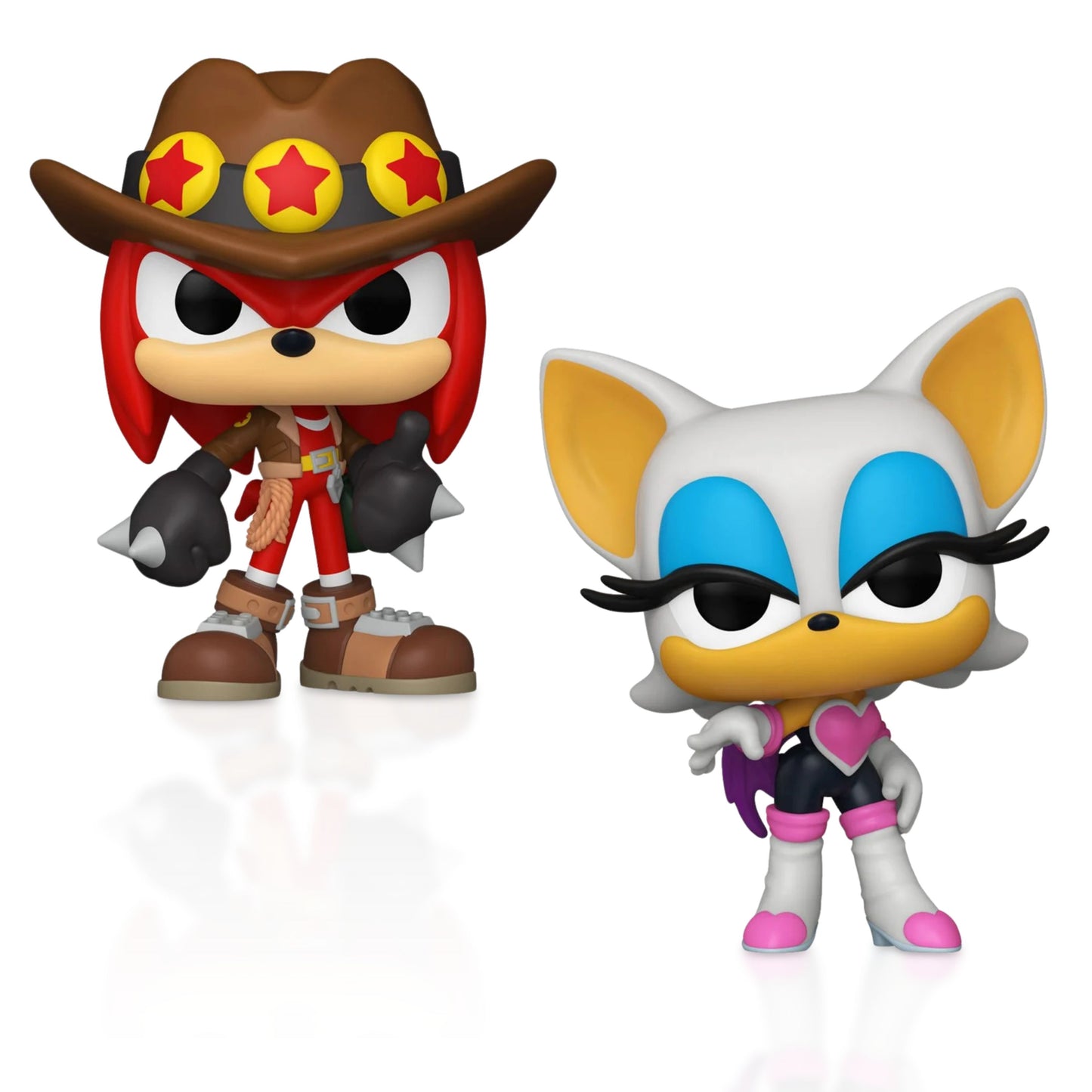 Funko Pop! Games Sonic The Hedgehog Wave 7 - Set of 2 (Rouge #1057, Treasure Hunter Knuckles #1055) Collectible Vinyl Figures Bundled with Display Box Protector Case