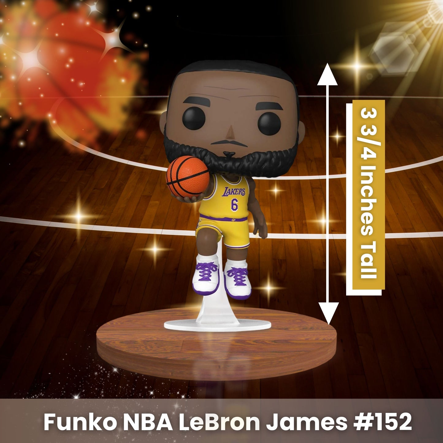 LeBron James Funko Pop! NBA Basketball Los Angeles Lakers - Approx. 3 3/4" Collectible Vinyl Figure #152 with Display Box Protector Case