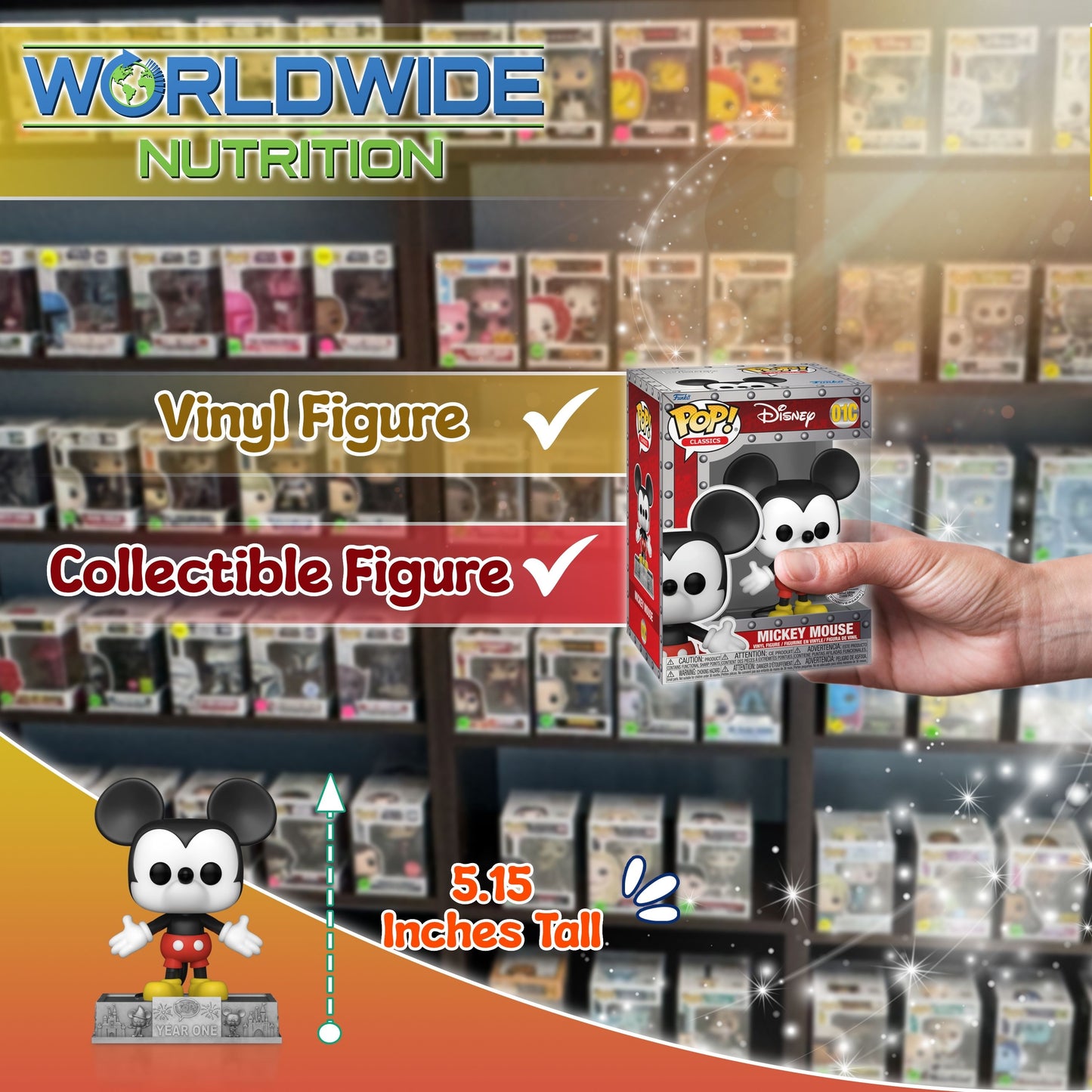 Mickey Mouse #01C Funko Pop! Classic Disney 25th Funniversary Limited Edition 25000 - Approx. 5.15" Collectible Vinyl Figure