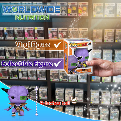 Ginyu Funko Pop! Animation Dragon Ball Z - Approx. 4" Collectible Glows In The Dark Entertainment Earth Exclusive Limited Edition Vinyl Figure #1493 with Display Box Protector Case
