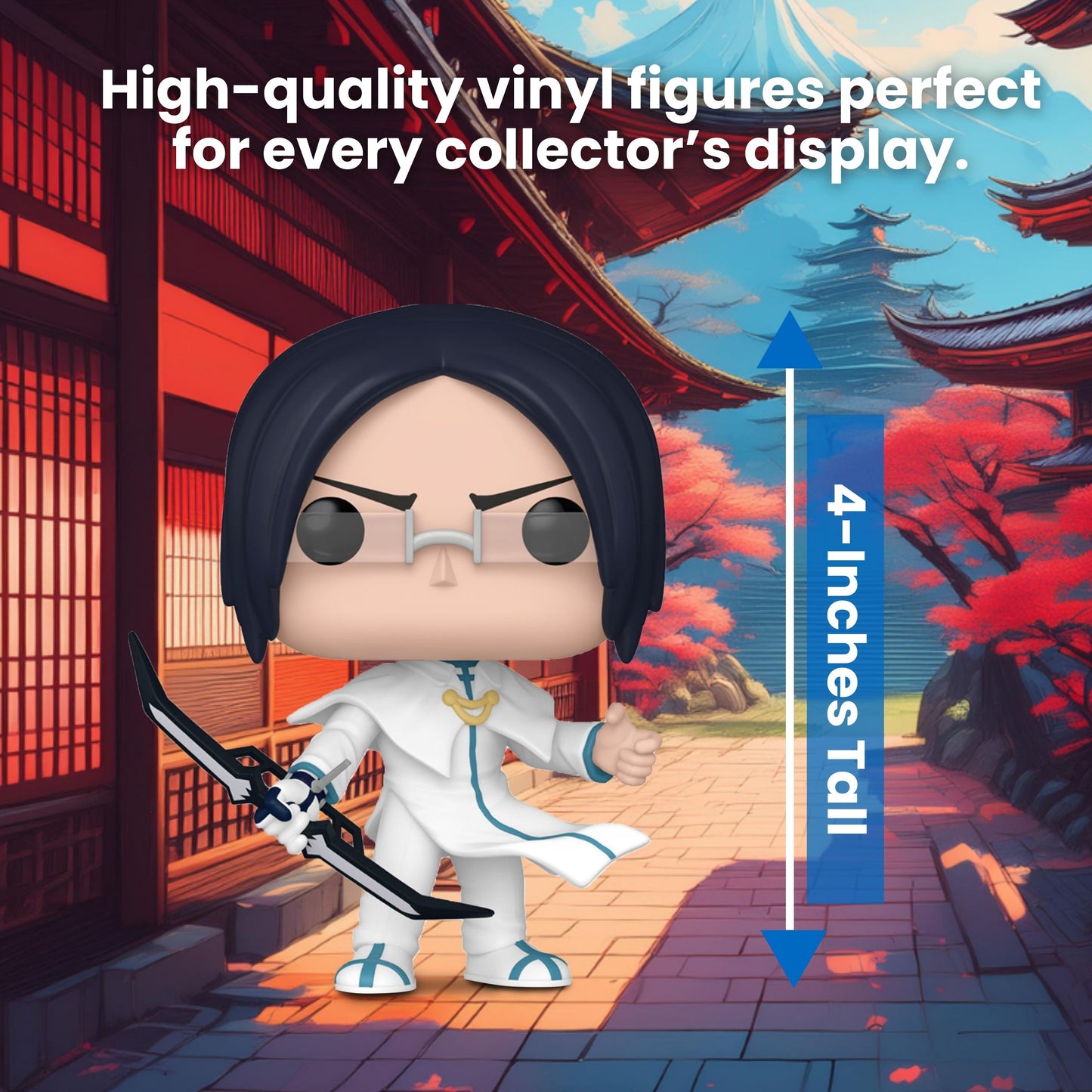 Uryu Ishida Funko Pop! Animation Bleach - Quincy Archer from Anime Series - Chase Glow Limited Edition Collectible Vinyl Figure #1696 with Window Display Box