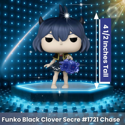 Secre Funko Pop! Animation: Black Clover - Chase Limited Edition Ultra Rare Collectible Vinyl Figure #1721 with Display Box Protector Case