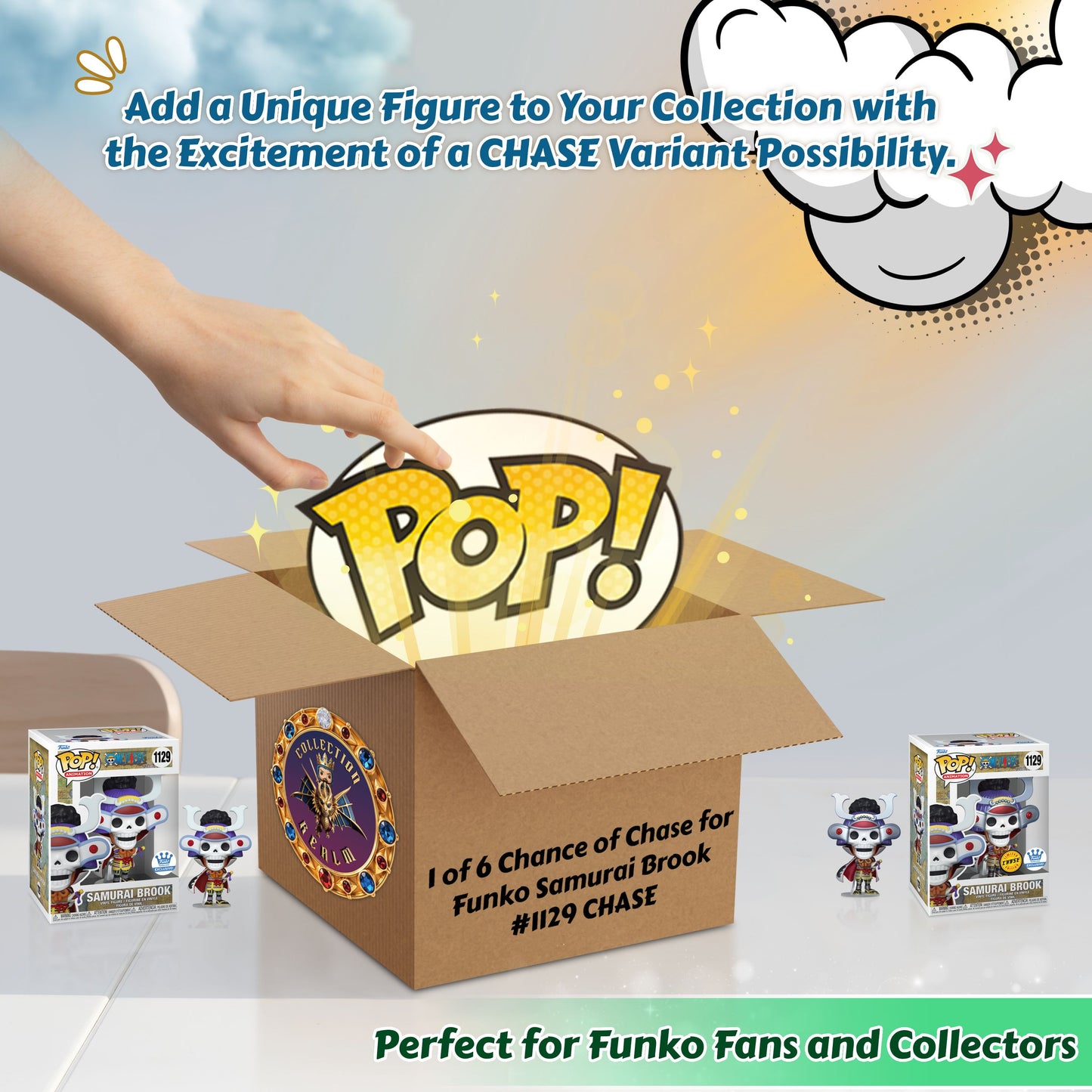 Samurai Brook #1129 Funko Pop! Animation One Piece - 1 in 6: CHANCE OF CHASE - Collectible Exclusive Vinyl Figure with Window Display Box