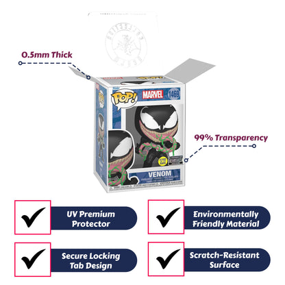 Venom with Ooze Funko Pop! Marvel - Glows In The Dark  Entertainment Earth Exclusive Limited Edition - Approx. 4 1/2" Collectible Vinyl Figure #1469 with Display Box Protector Case
