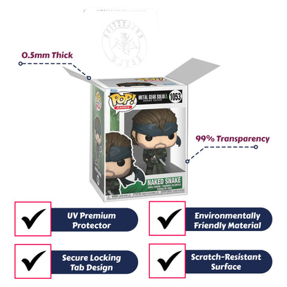 Naked Snake Funko Pop! Games Metal Gear Solid Delta: Snake Eater - Approx. 4" Collectible Vinyl Figure #1053 Bundled with Display Box Protector Case