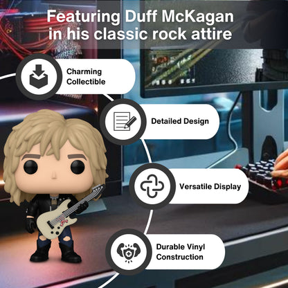 Duff McKagan Funko Pop! Rocks Guns N Roses - The Legendary Bassist Collectible Vinyl Figure #399 with Display Box Protector Case