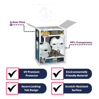 Jhin Funko Pop! Games League of Legends - Approx. 3 3/4" Collectible Vinyl Figure #1081 with Display Box Protector Case