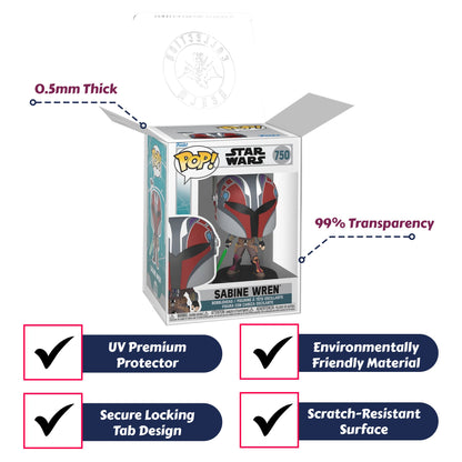 Sabine Wren Funko Pop! Star Wars Ahsoka - Approx. 4 1/2" Collectible Vinyl Figure #750 with Display Box Protector Case