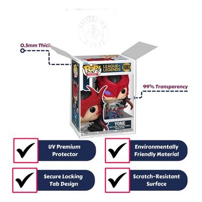Yone Funko Pop! Games League of Legends - Approx. 4 1/4" Collectible Vinyl Figure #1082 Bundled with Display Box Protector Case