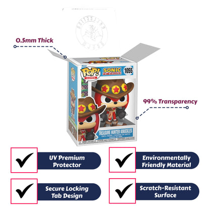 Funko Pop! Games Sonic The Hedgehog Wave 7 - Set of 2 (Rouge #1057, Treasure Hunter Knuckles #1055) Collectible Vinyl Figures Bundled with Display Box Protector Case