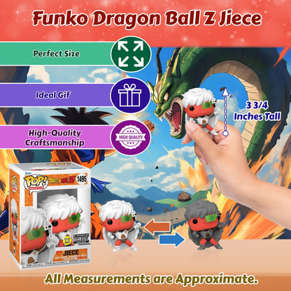 Jiece Funko Pop! Animation Dragon Ball Z - Approx. 3 3/4" Collectible Glows In The Dark Entertainment Earth Exclusive Limited Edition Vinyl Figure #1495 with Display Box Protector Case