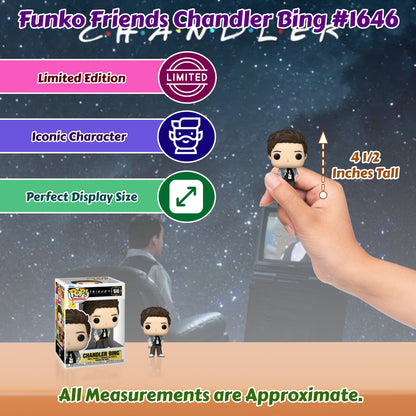 Chandler Bing Flashback Funko Pop! Television F.R.I.E.N.D.S Series - Approx. 4 1/2" Collectible Vinyl Figure #1646 with Window Display Box