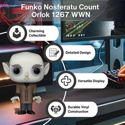 Count Orlok Funko Pop! Movies: Nosferatu A Symphony of Terror - Horror Collectible Vinyl Figure #1267 with Display Box Protector Case