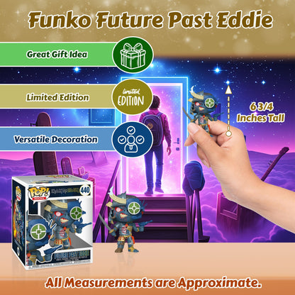 Future Past Eddie Super #440 Funko Pop! Rocks Iron Maiden - Approx. 6 3/4" Collectible Vinyl Figure