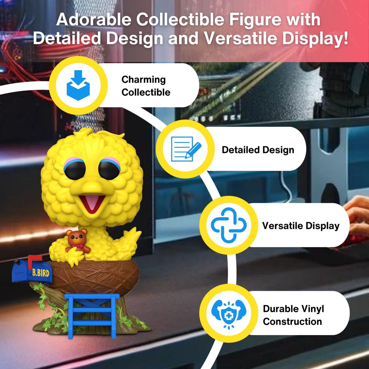 Big Bird in Nest Funko Pop! Deluxe Sesame Street - Approx. 6 3/4" Collectible Vinyl Figure #1612 in Window Display Box