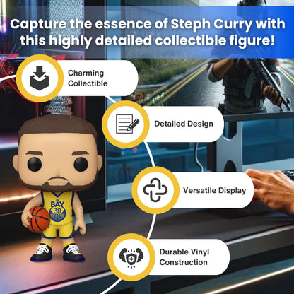 Stephen Curry (Alternate) Funko Pop! Basketball NBA Golden State Warriors  - Approx.3 3/4" Collectible Vinyl Figure #95 with Display Box Protector Case