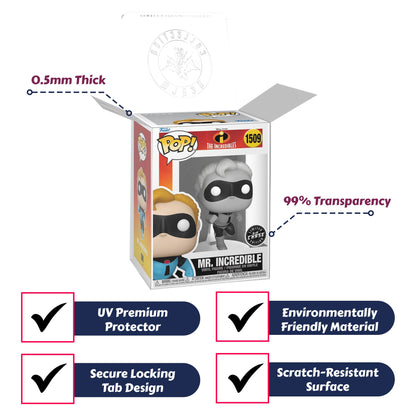 Mr. Incredible Funko Pop! The Incredibles 20th Anniversary - Approx. 4 1/2" Collectible Chase Limited Edition Vinyl Figure #1509 with Display Box Protector Case