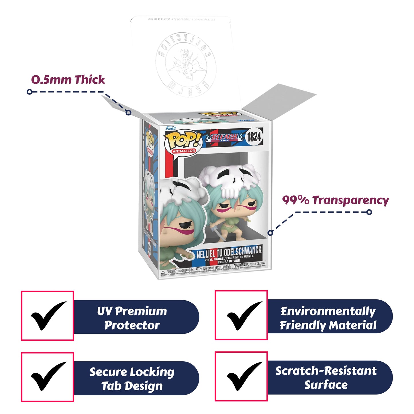 Nelliel Tu Odelschwanck Funko Pop! Animation Bleach - Approx. 3 3/4" Collectible Vinyl Figure #1824 with Display Box Protector Case