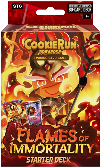 CookieRun Braverse TCG ST-06 Flames of Immortality Red Starter Deck 60 Card Game Set