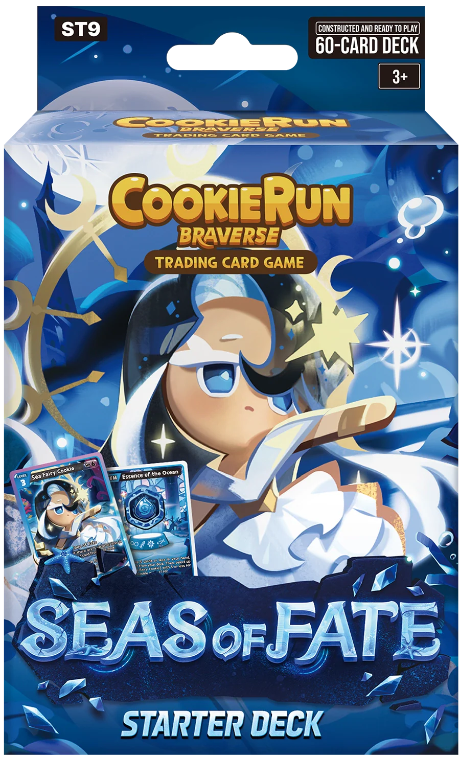 CookieRun Braverse TCG ST-09 Seas of Fate Blue Starter Deck 60 Card Trading Card Game Set