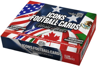 2026 Club Legacyz Icons 4th Edition Soccer Trading Cards Display Box (PRE-ORDER - Release Date: June 15, 2026)